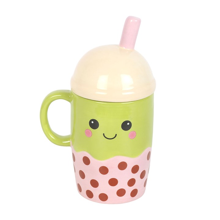 Kawaii Bubble Tea Lidded Mug 🇬🇧