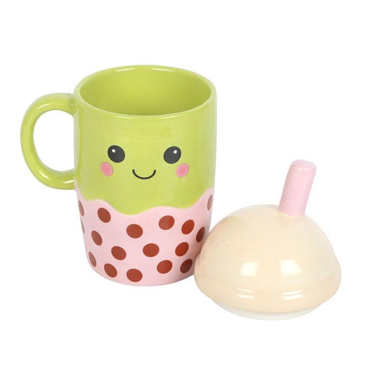 Kawaii Bubble Tea Lidded Mug 🇬🇧