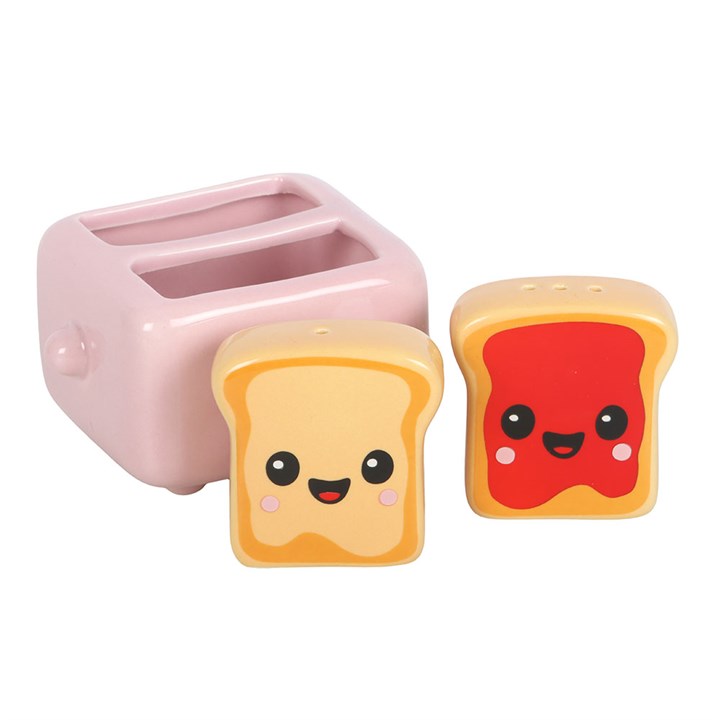 Kawaii Toast Salt and Pepper Shakers 🇬🇧