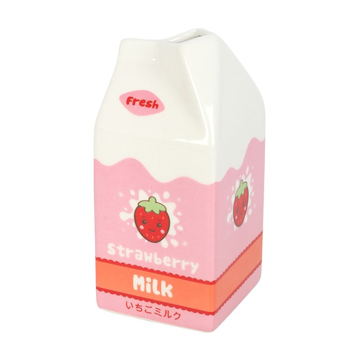 Strawberry Milk Carton Flower Vase 🇬🇧