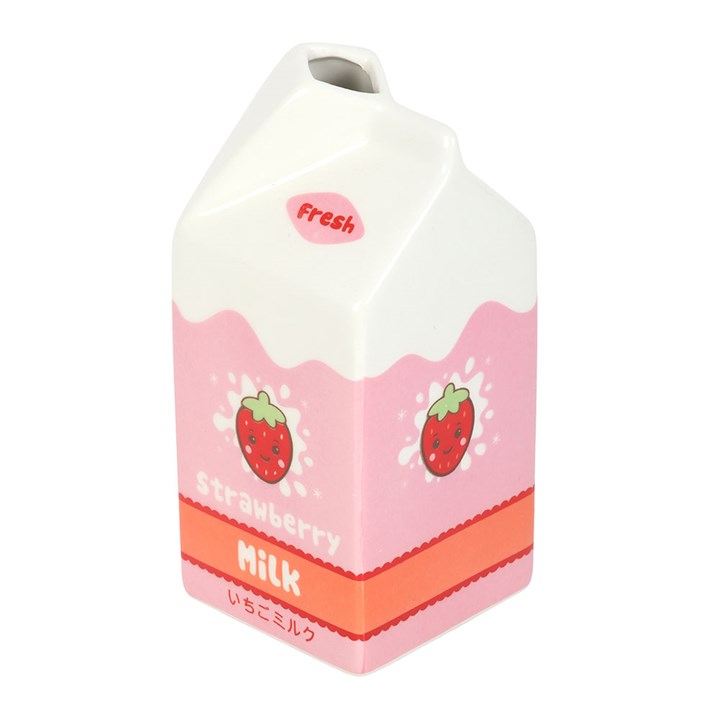 Strawberry Milk Carton Flower Vase 🇬🇧