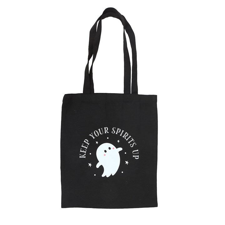 Keep Your Spirits Up Ghost Polycotton Tote Bag 🇬🇧