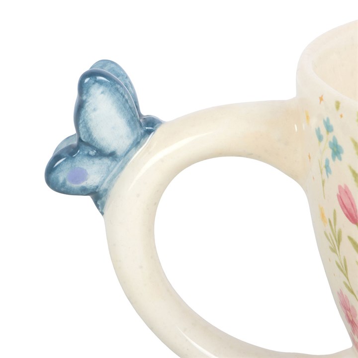 Luna Bloom Floral Print Mug with Butterfly 🇬🇧