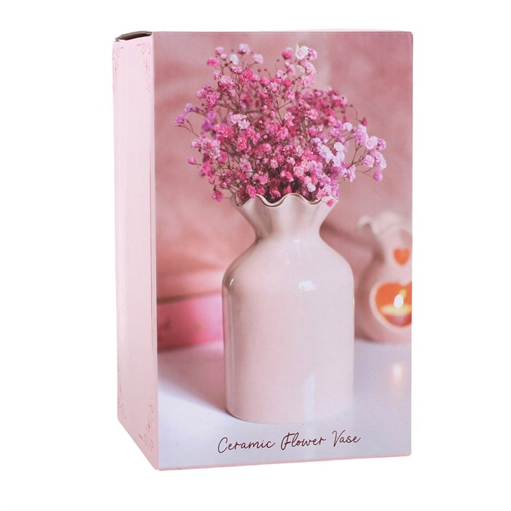 Pink Fluted Flower Vase 🇬🇧
