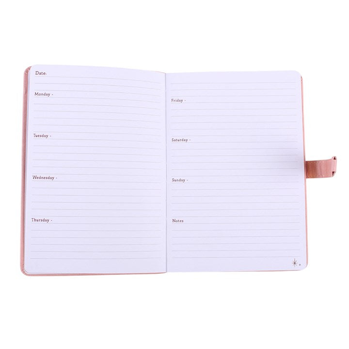 Pink Faux Leather A5 Diary with Lock 🇬🇧