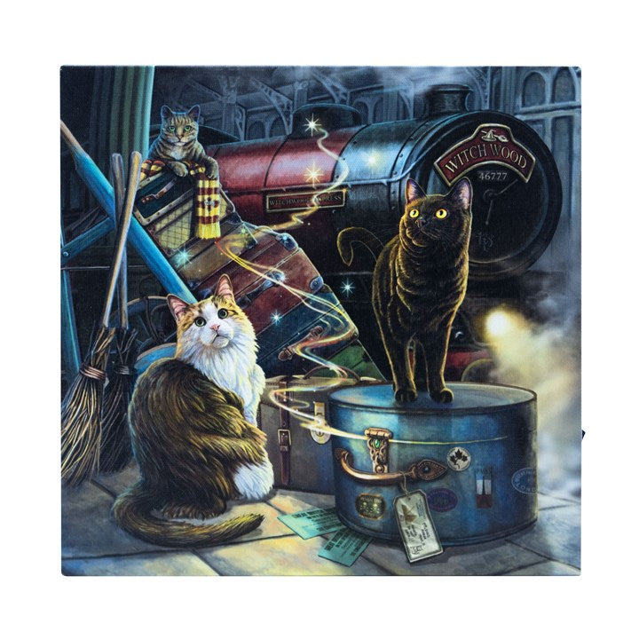 Witchwood Express Light Up Canvas Plaque by Lisa Parker 🇬🇧