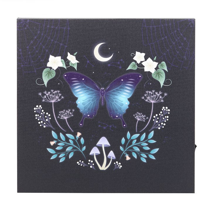 Midnight Moth Light Up Canvas Plaque 🇬🇧