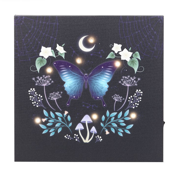 Midnight Moth Light Up Canvas Plaque 🇬🇧