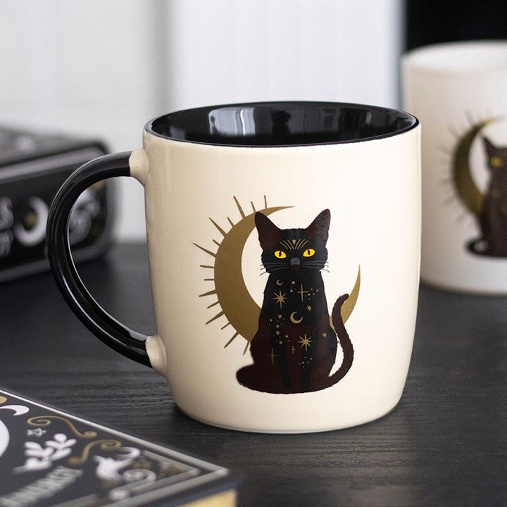 Sitting Magick Black Cat Mug 🇬🇧