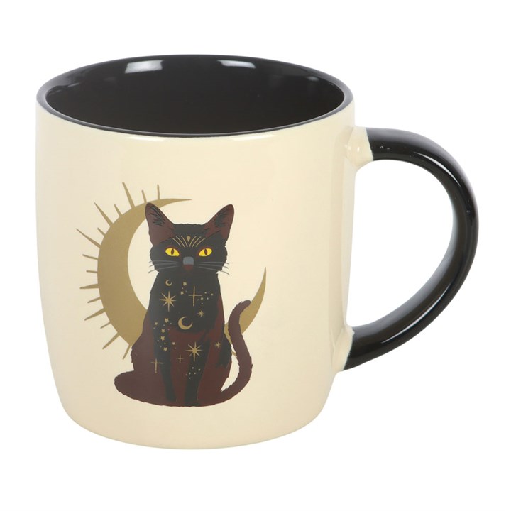 Sitting Magick Black Cat Mug 🇬🇧