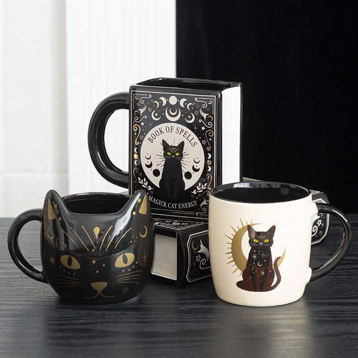 Sitting Magick Black Cat Mug 🇬🇧