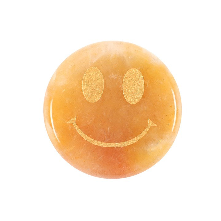 Be Brave Yellow Jade Happy Face Crystal 🇬🇧