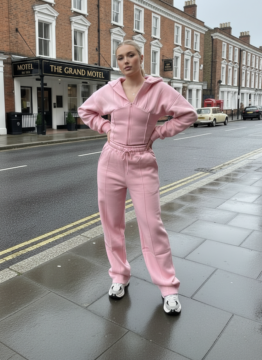 Cropped Zip Hoodie & Trouser Set 🇬🇧
