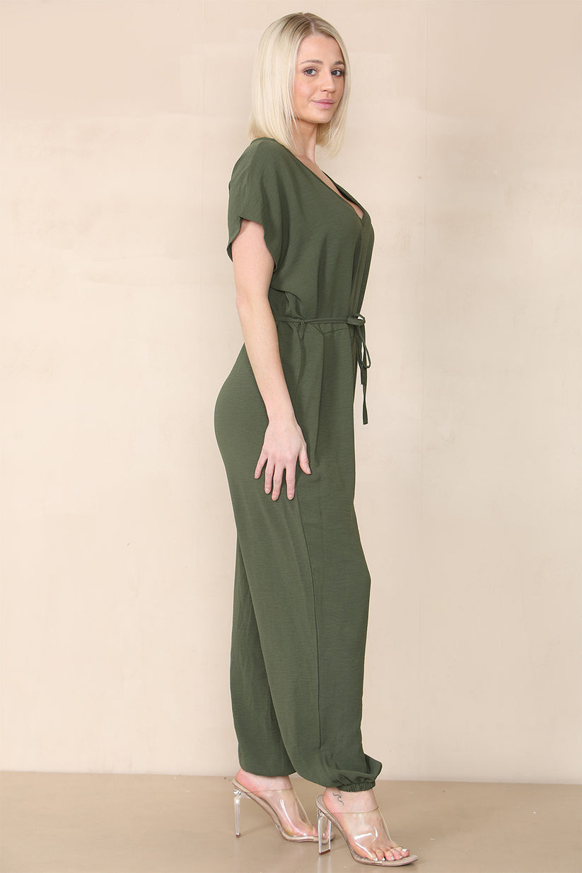 Tie Waist Stylish Harem Jumpsuit 🇬🇧