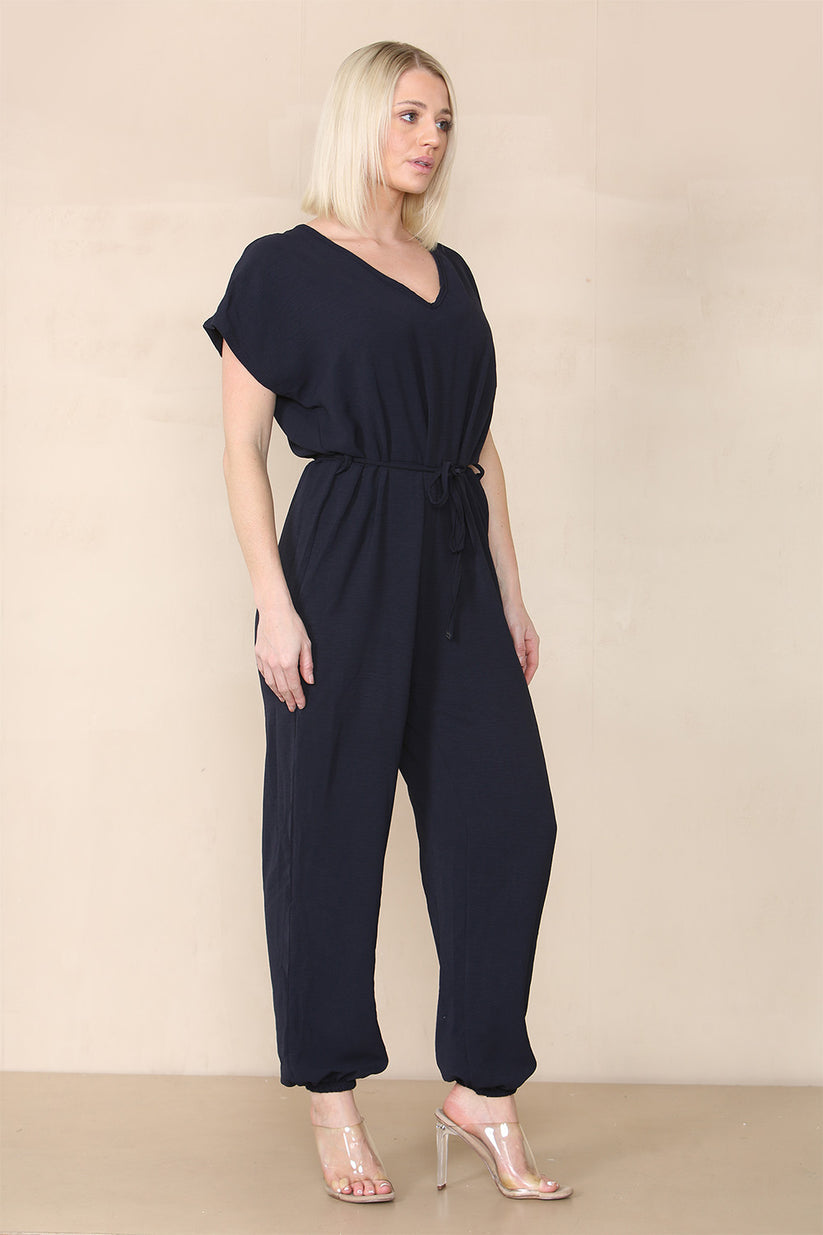 Tie Waist Stylish Harem Jumpsuit 🇬🇧