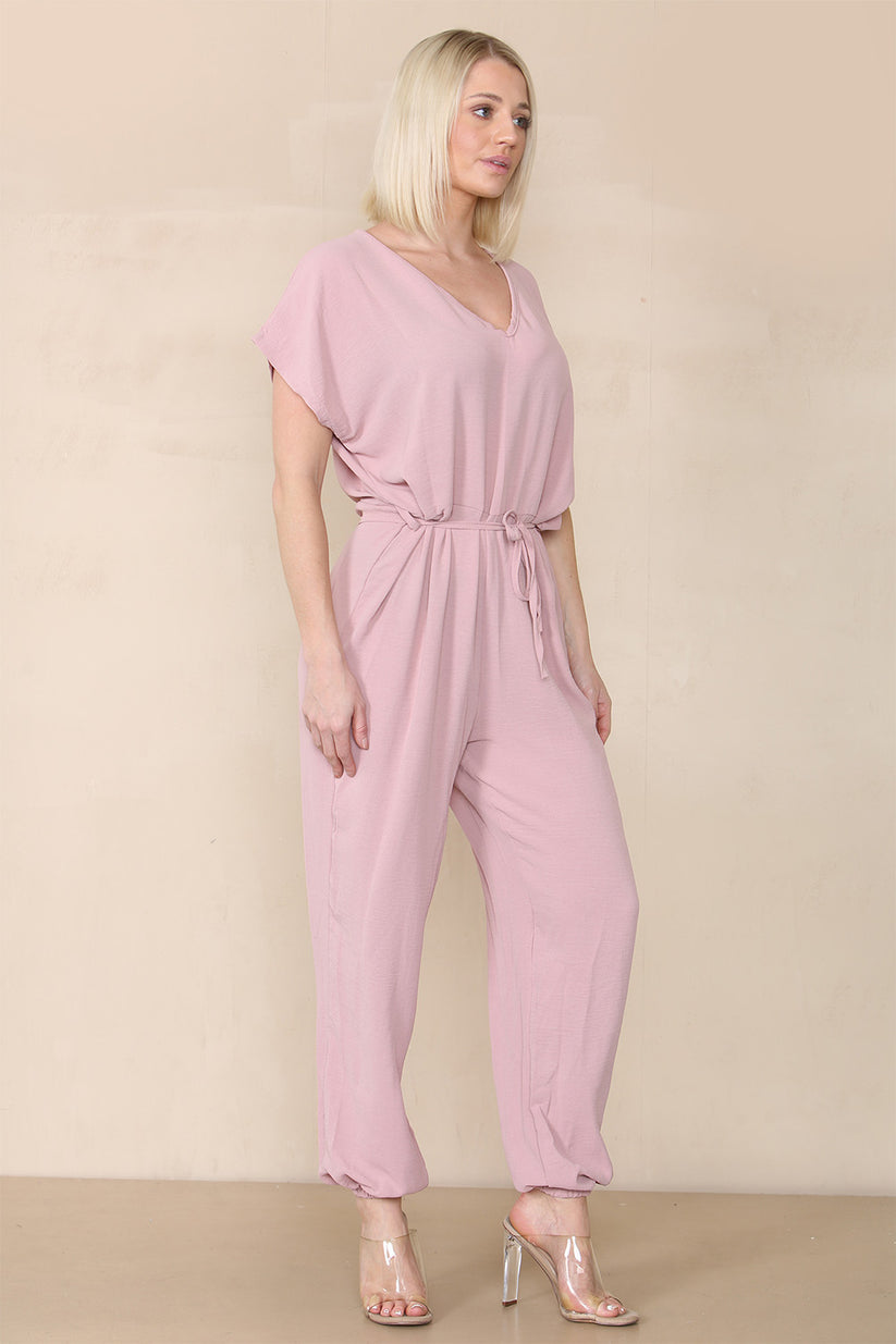 Tie Waist Stylish Harem Jumpsuit 🇬🇧