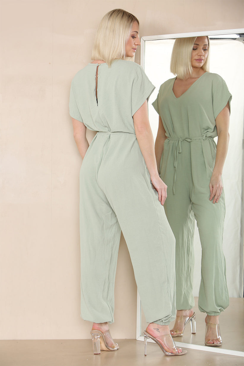 Tie Waist Stylish Harem Jumpsuit 🇬🇧