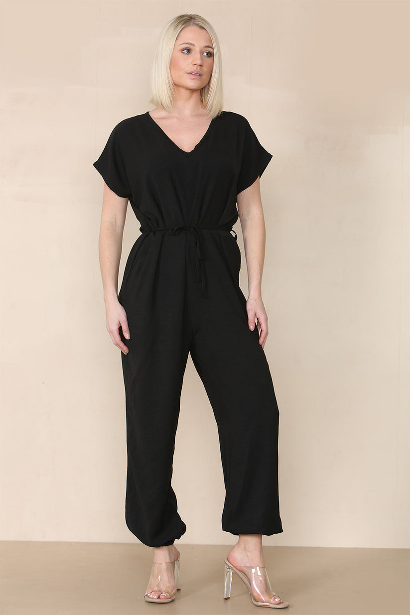 Tie Waist Stylish Harem Jumpsuit 🇬🇧