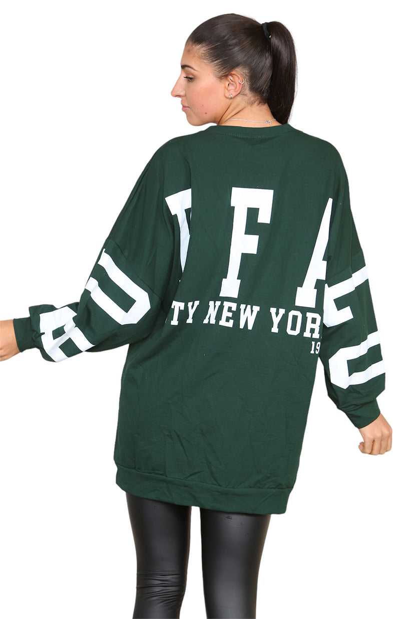 Buffalo Slogan Print Oversized Jumper Dress 🇬🇧