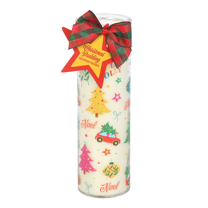 Nostalgic Christmas Print Christmas Pudding Scented Tube Candle 🇬🇧