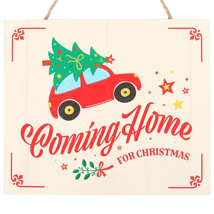 Coming Home for Christmas Hanging Sign 🇬🇧