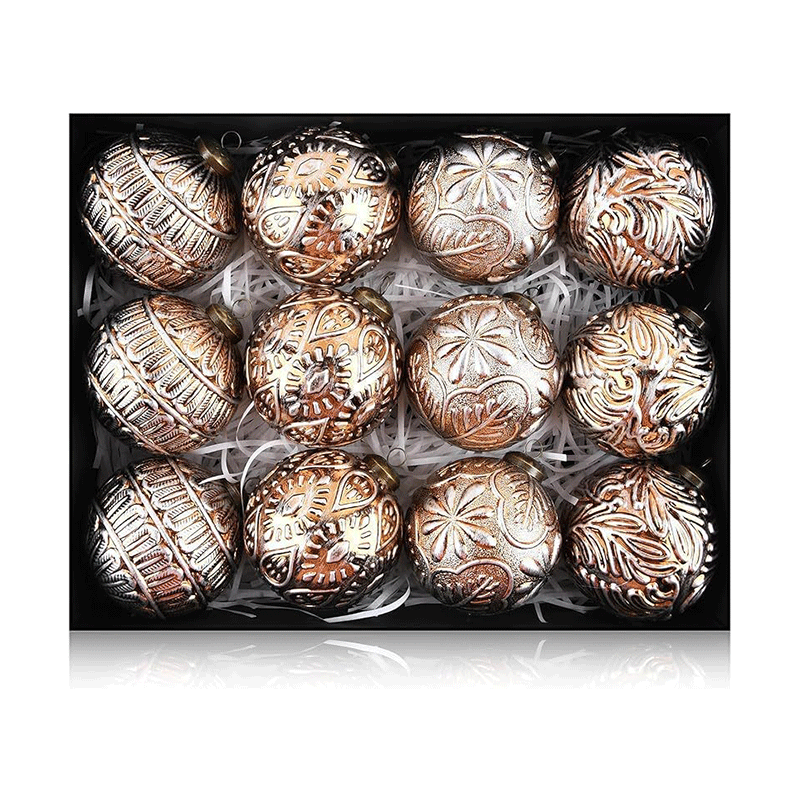 8CM12PCs Retro Christmas Ball Set Decorations 🇨🇳