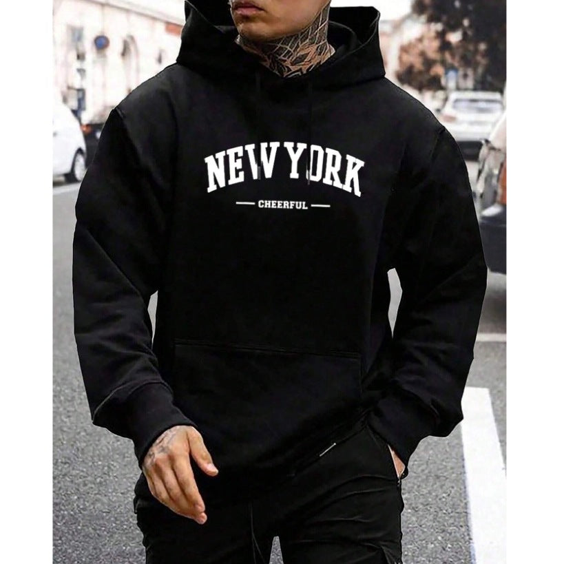 Men's Casual American-style Retro Loose Hooded Sweater 🇨🇳