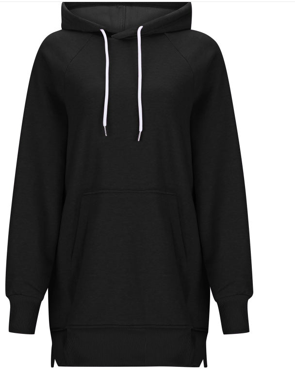 Women's Solid Color Hooded Split Shoulder Sleeve Sweater 🇨🇳