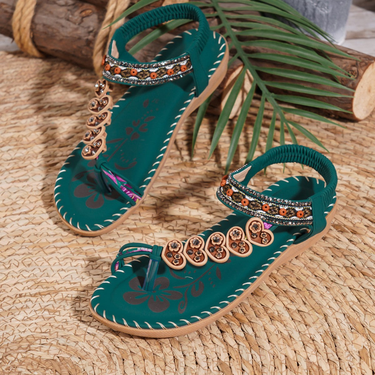 Bohemian Daily Casual Summer Rhinestone Sandals 🇨🇳