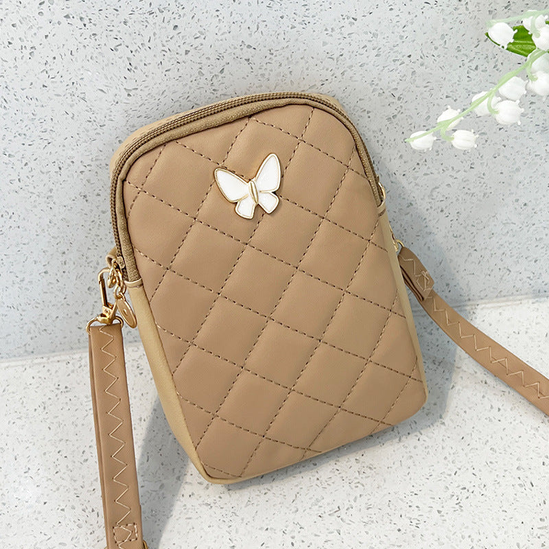 Embroidered Butterfly Rhombus Crossbody Bag 🇨🇳