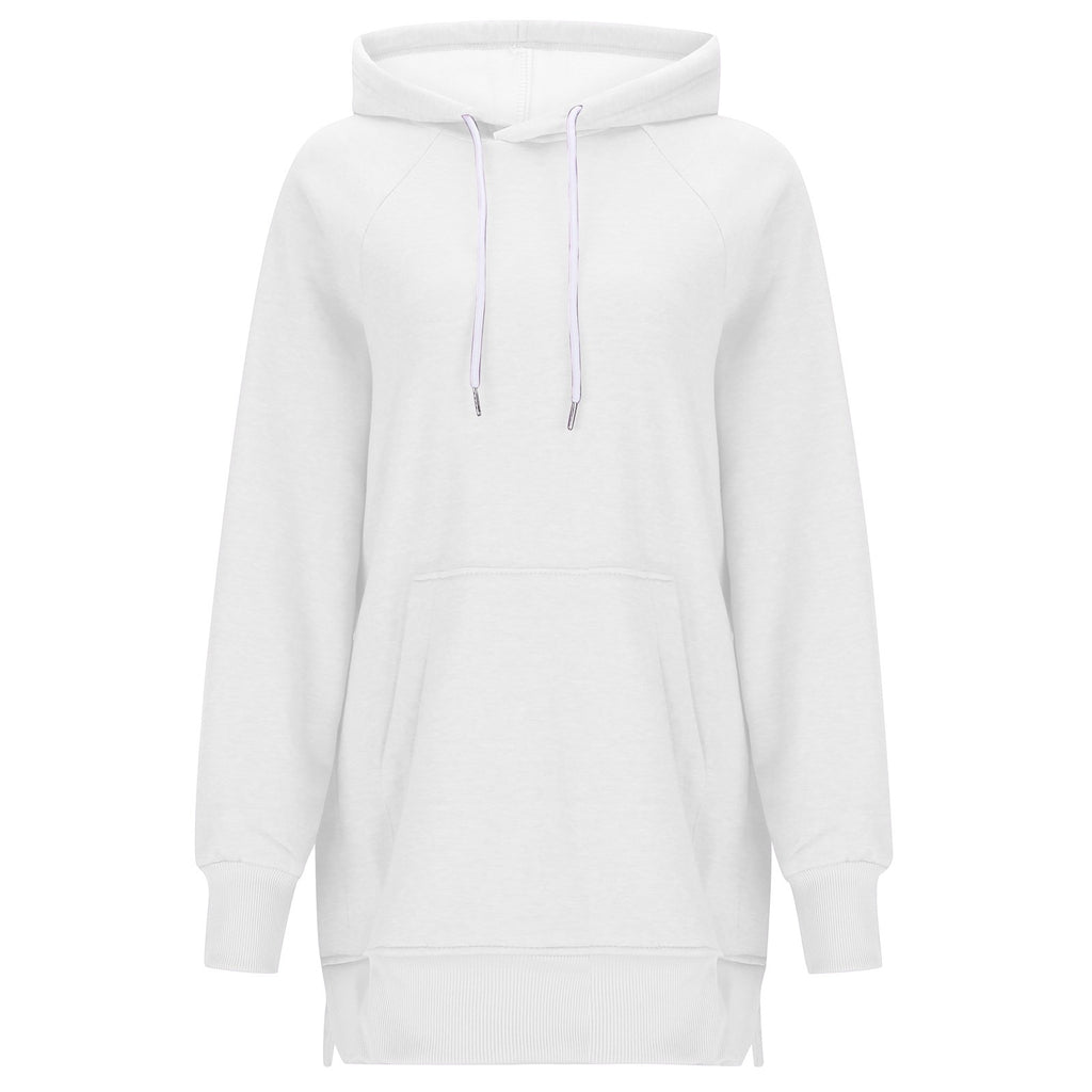 Women's Solid Color Hooded Split Shoulder Sleeve Sweater 🇨🇳