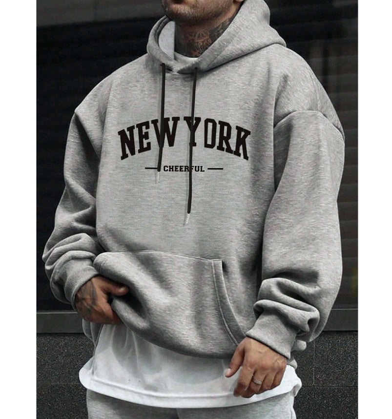 Men's Casual American-style Retro Loose Hooded Sweater 🇨🇳