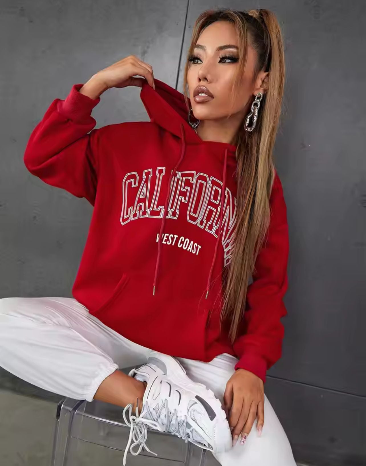 Letter Print Casual Hooded Sweater For Women 🇨🇳
