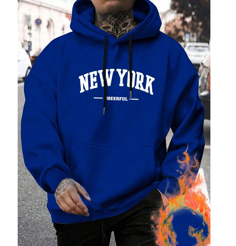 Men's Casual American-style Retro Loose Hooded Sweater 🇨🇳