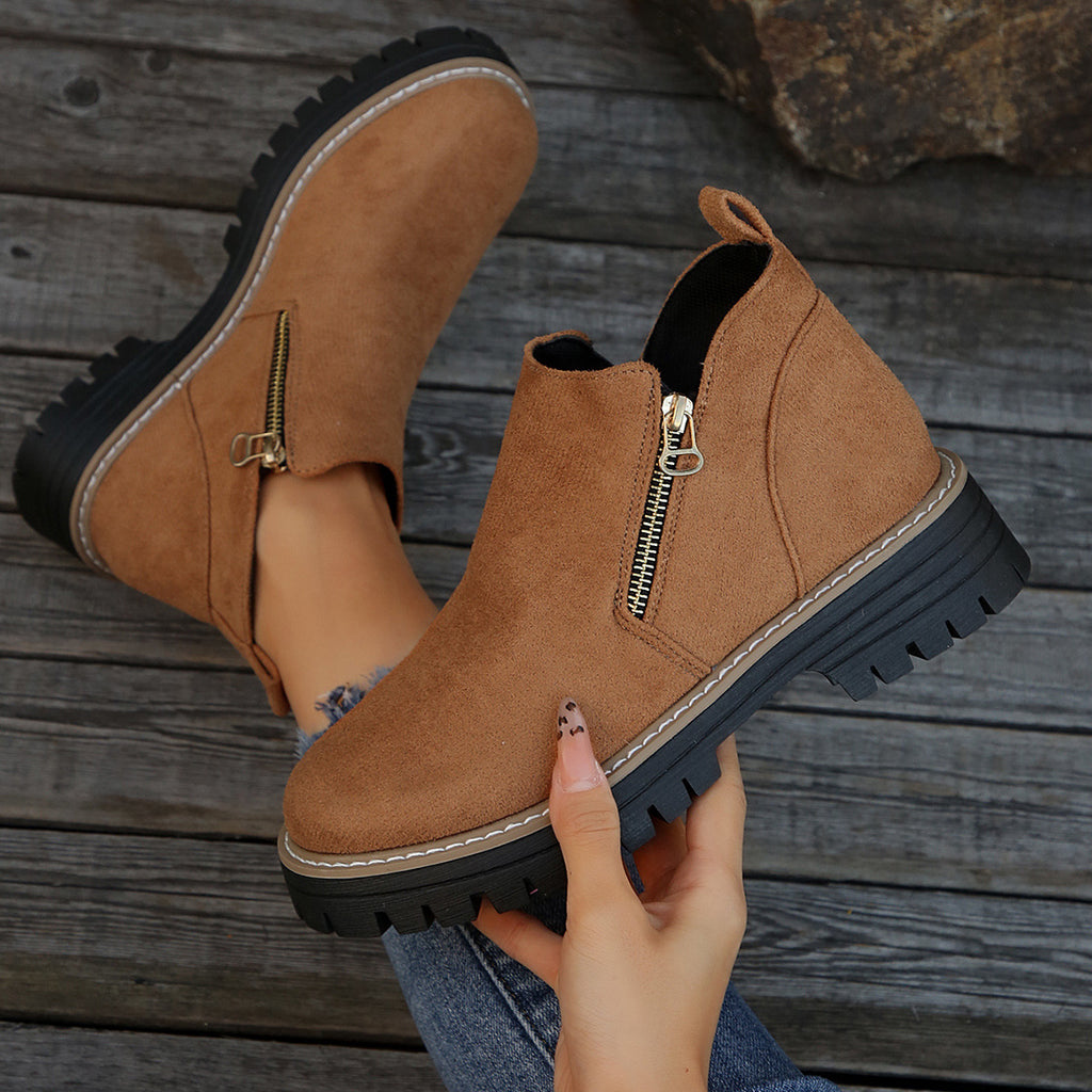 Suede Chelsea Boots with Side Zipper 🇨🇳