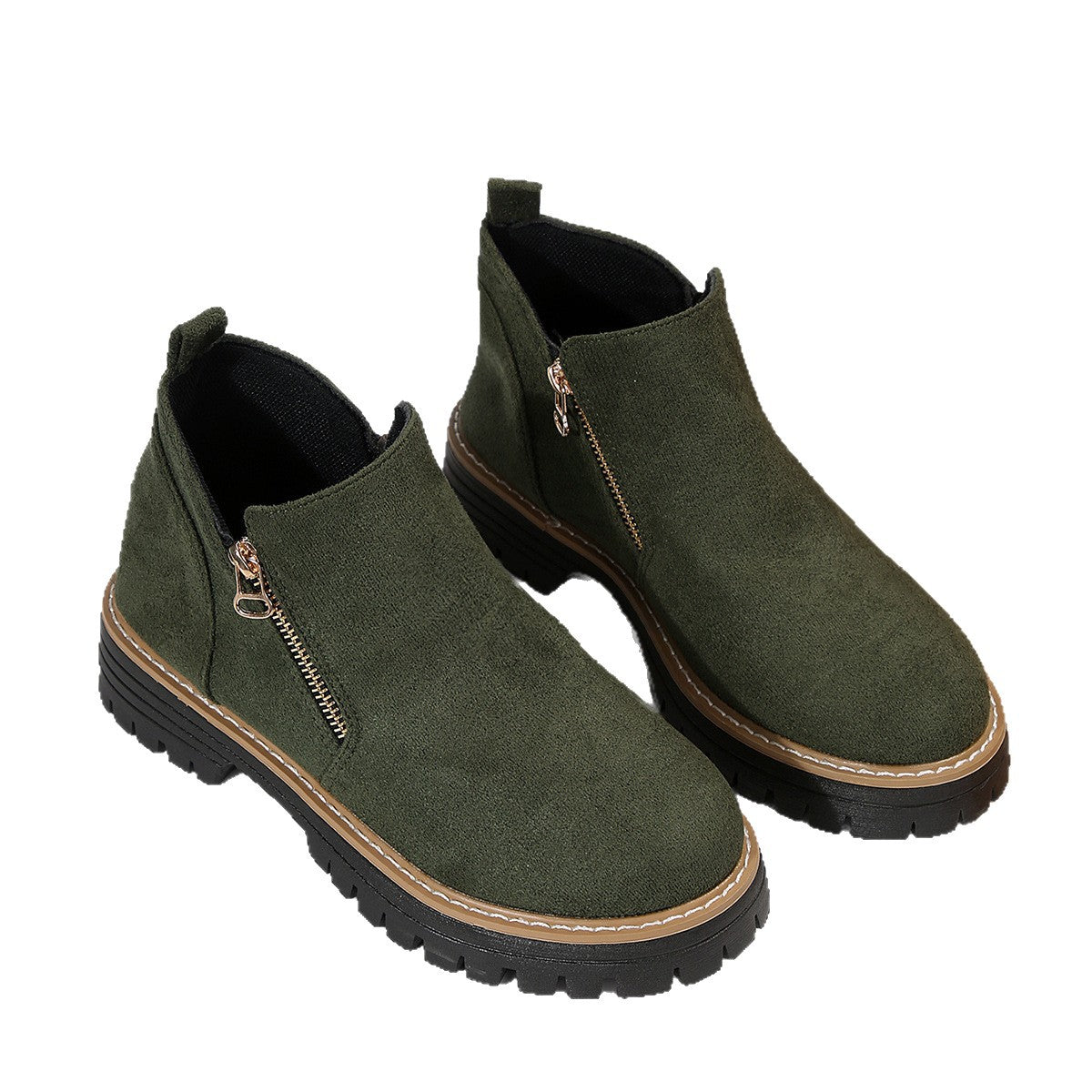 Suede Chelsea Boots with Side Zipper 🇨🇳