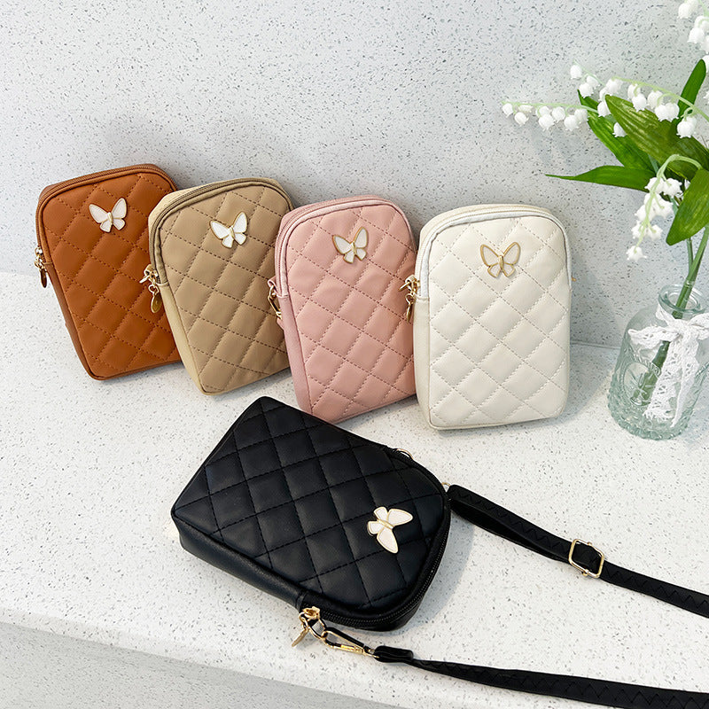 Embroidered Butterfly Rhombus Crossbody Bag 🇨🇳