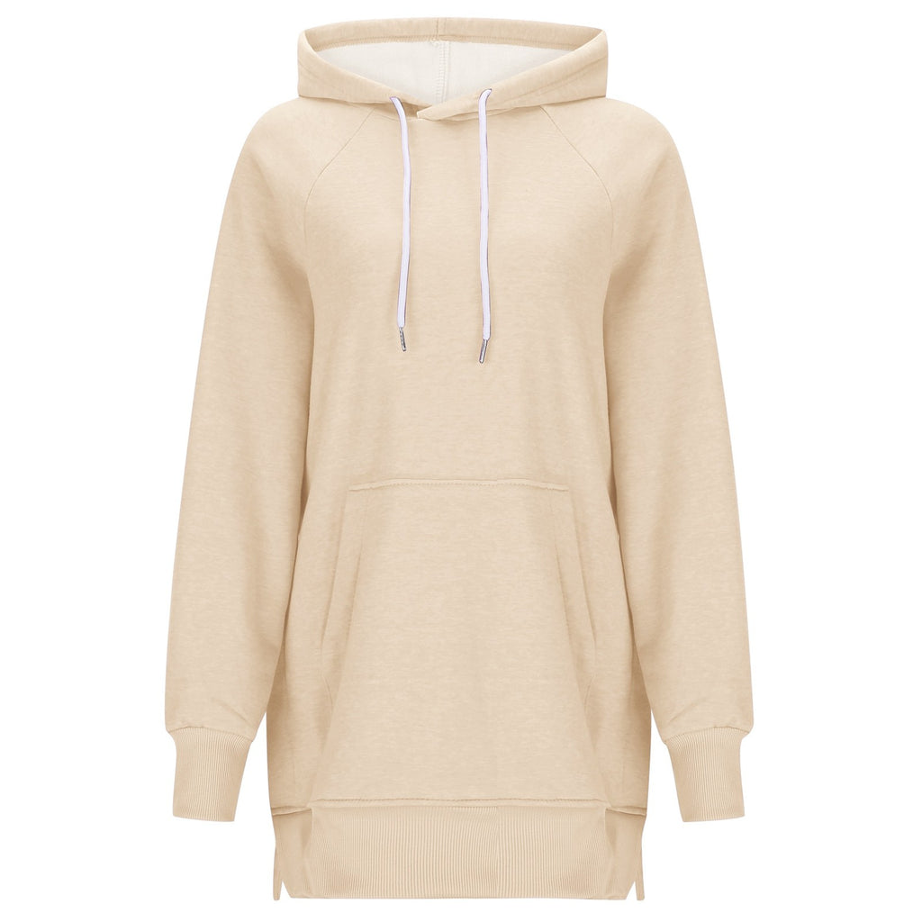Women's Solid Color Hooded Split Shoulder Sleeve Sweater 🇨🇳