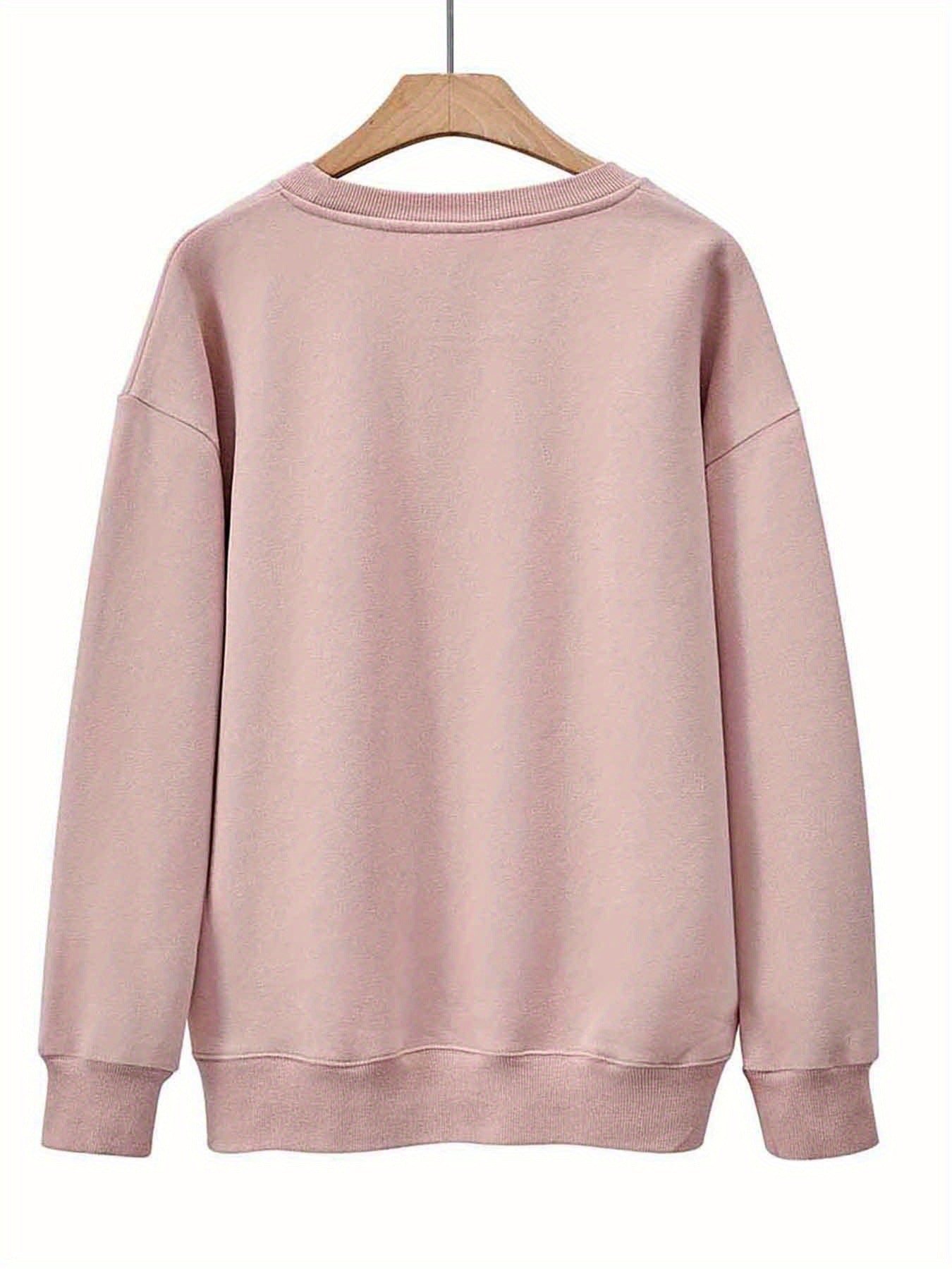 Letter Printed Hoodie Round Neck Casual Hoodie Autumn Sprin 🇨🇳