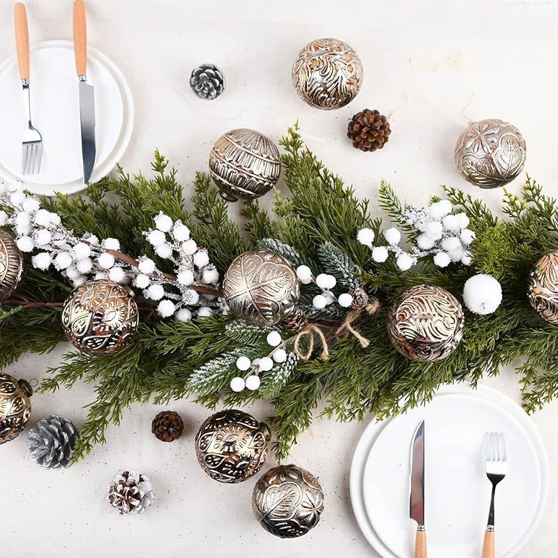 8CM12PCs Retro Christmas Ball Set Decorations 🇨🇳