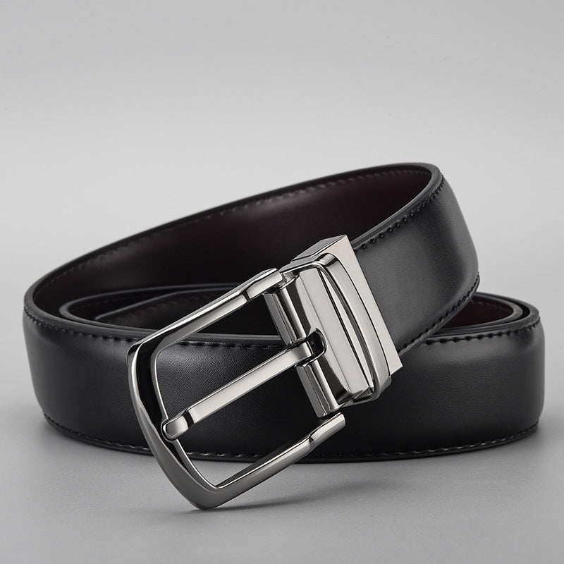 Gentleman Business Style Men's Leather Business Rotation Pin Buckle Belt 🇨🇳