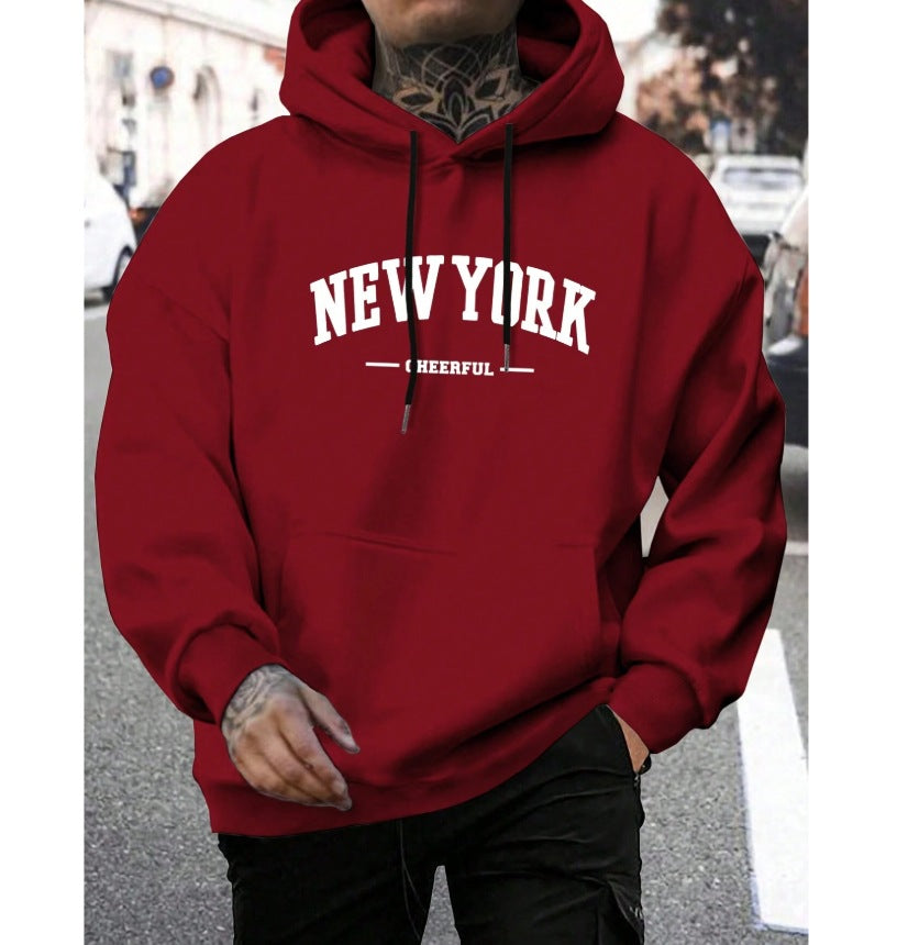 Men's Casual American-style Retro Loose Hooded Sweater 🇨🇳