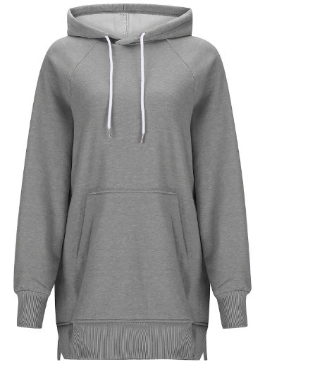 Women's Solid Color Hooded Split Shoulder Sleeve Sweater 🇨🇳