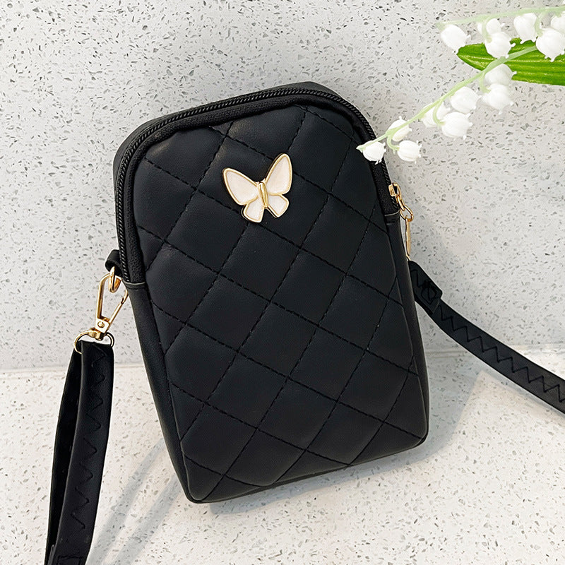 Embroidered Butterfly Rhombus Crossbody Bag 🇨🇳