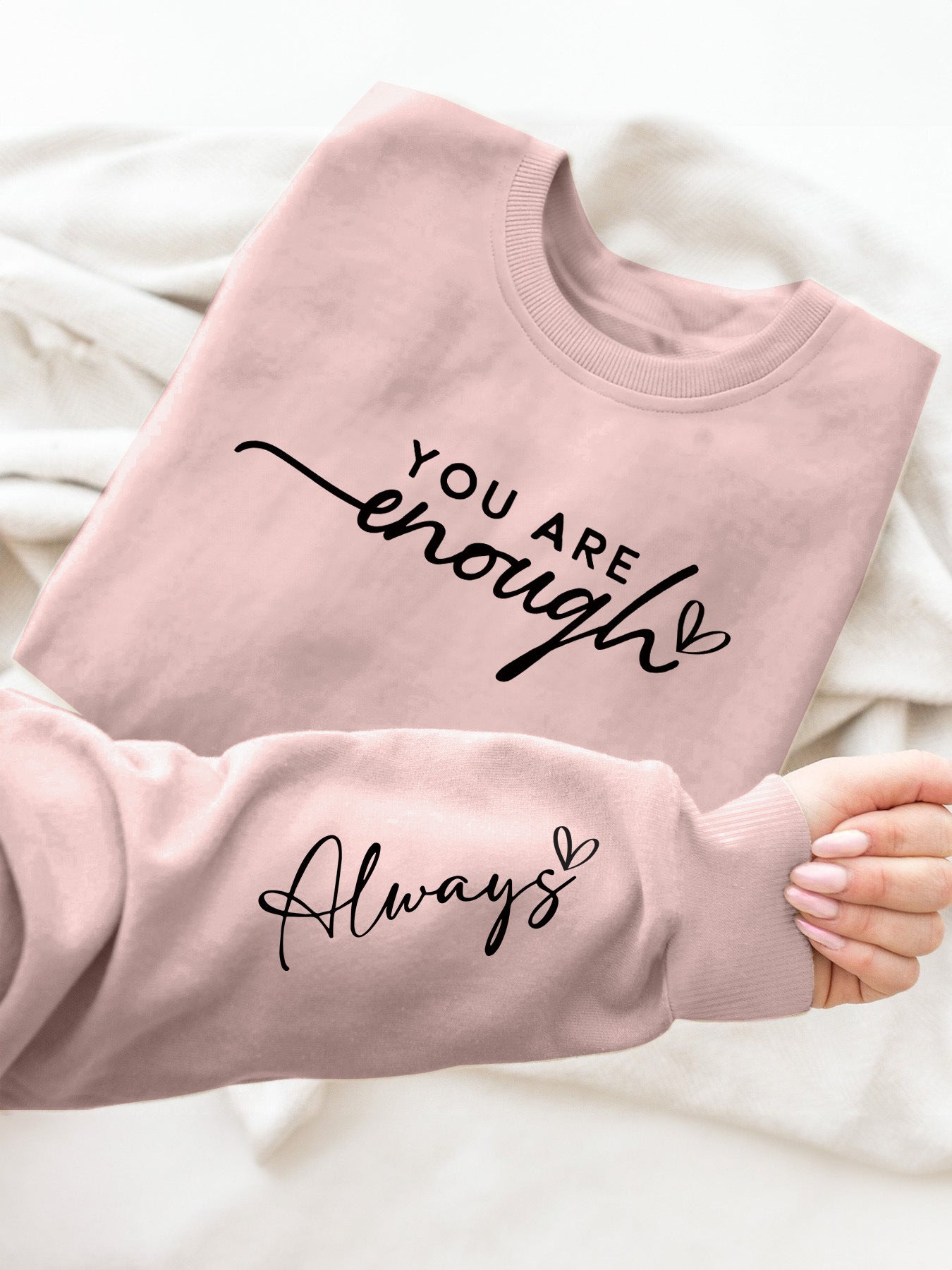 Letter Printed Hoodie Round Neck Casual Hoodie Autumn Sprin 🇨🇳