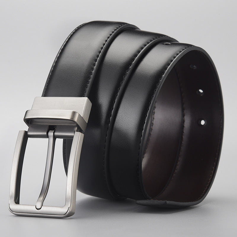 Gentleman Business Style Men's Leather Business Rotation Pin Buckle Belt 🇨🇳