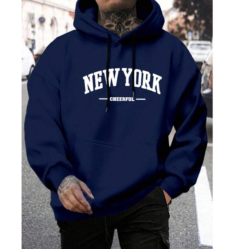 Men's Casual American-style Retro Loose Hooded Sweater 🇨🇳