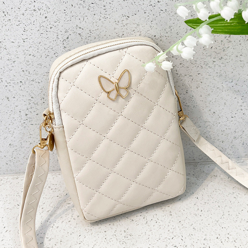Embroidered Butterfly Rhombus Crossbody Bag 🇨🇳