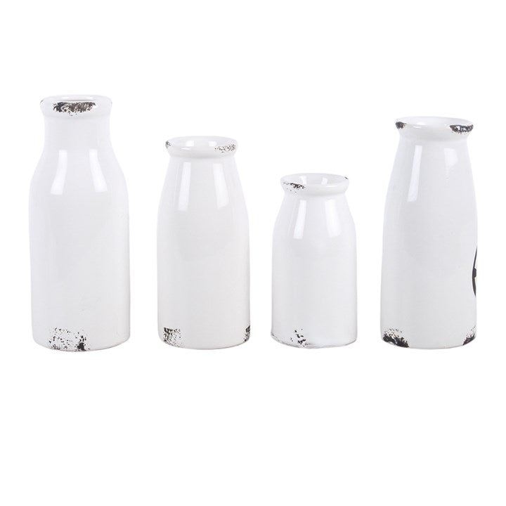 Set of 4 Decorative Milk Bottles 🇬🇧