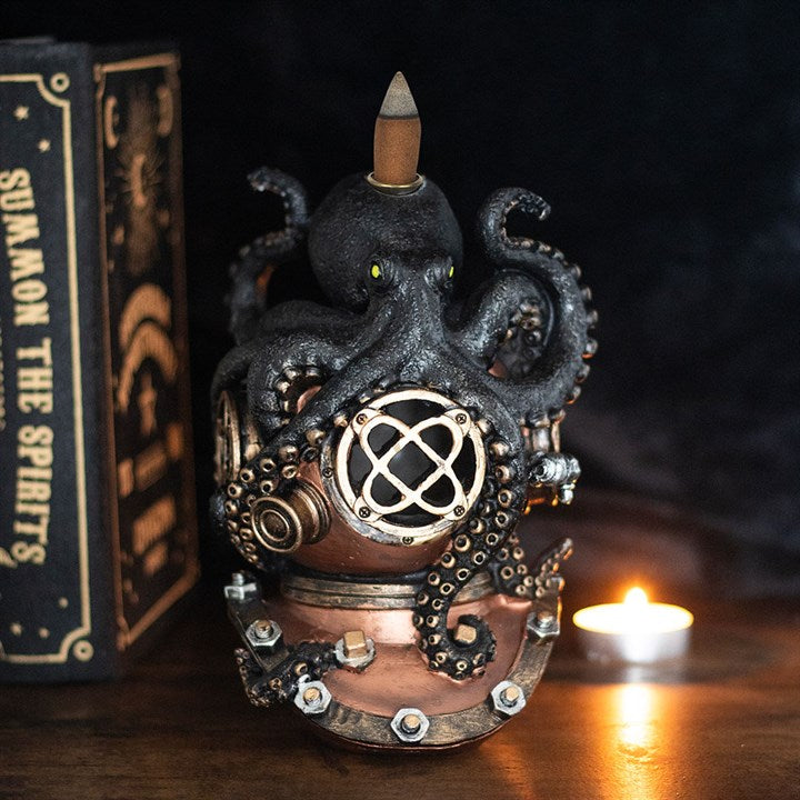 Kraken on Diver's Helmet Backflow Incense Burner 🇬🇧